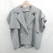 * ⊃ NIEDCLARO Ined klaro офис casual длинный рукав linen Like dry Cross лучший размер F серый серия женский E