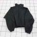 * ⊆ UNIQLO Uniqlo с хлопком длинный рукав Zip выше жакет размер S оттенок черного женский E