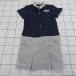 * ⊂ One-piece koru wing Kolwin Golf One-piece короткий рукав темно-синий серия × серый серия M женский E