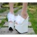  Wedge подошва толщина низ party сандалии белый 18.5cm каблук 22.5/23.0/23.5cm супер толщина низ шлепанцы сандалии высокий каблук толщина низ Wedge прекрасный ножек сандалии 