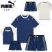 . покупка Puma мужской верх и низ в комплекте женский для мужчин и женщин рубашка с коротким рукавом шорты движение спорт тренировка одежда выставить puma 527941-527942