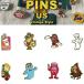  american pin z pin bachi pin badge american miscellaneous goods America miscellaneous goods character lovely stylish lovely 