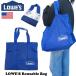 LOWE'S ���E�Y �����[�U�u�� �o�b�O �V���b�s���O �o�b�O �G�R�o�b�O �u���[ �A�����J���G�� �y�� ���|�� ������� �傫�� �I���W�i�� �u�����h �g�[�g�o�b�O