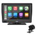 7�C���`�}���`���j�^�[ �J�����t�� IPS�t�� �^�b�`�p�l�� CarPlay�Ή� �h���C�u���R�[�_�[ 2�����\�� DC12V/24V 1080P AHD���j�^�[ �O��^�� TCMP70AHD