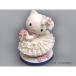 HeLLo Kitty ハローキティ レースドール/陶製人形 〔ホワイト〕 磁器 高さ14×ベース径11cm 日本製〔代引不可〕
