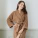  купальный халат | вафля ткань. Brown купальный халат ( свободный размер )[ женский купальный халат мужской купальный халат унисекс для мужчин и женщин вафля ]