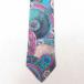  б/у галстук 90s цветочный принт шелк синий др. голубой 25jul15