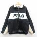 XL/ б/у одежда filler FILA длинный рукав нейлон жакет мужской 90s большой Logo чёрный др. черный 25oct27 б/у внешний 