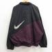 XL/ б/у одежда Nike NIKE длинный рукав нейлон жакет мужской 90s большой Logo большой размер чёрный др. черный 24apr26 б/у внешний окно пятно -