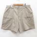 [50%OFF]W38/ б/у одежда Short втулка брюки шорты мужской хлопок бежевый хаки 25jul09 б/у низ короткий хлеб шоу хлеб 5OF