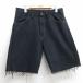 [50%OFF]W34/ б/у одежда lasla- шорты шорты мужской чёрный черный Denim 25jul10 б/у низ короткий хлеб шоу хлеб половина 5OF