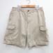 [50%OFF]W34/ б/у одежда IZOD Short брюки-карго шорты мужской хлопок бежевый хаки 25jul17 б/у низ короткий хлеб шоу pa5OF
