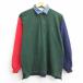 M/ б/у одежда длинный рукав Rugger рубашка мужской 90s PRIDESLANDINGk Lazy образец хлопок . зеленый др. зеленый 22nov08 б/у tops 