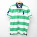 XL/ б/у одежда Ralph Lauren короткий рукав бренд Rugger рубашка мужской 90s большой Logo хлопок олень. . зеленый др. зеленый окантовка 24may06 б/у to