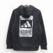 M/ б/у одежда Adidas adidas длинный рукав тренировочный Parker мужской большой Logo чёрный 26mar24