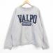 XL/ б/у одежда длинный рукав тренировочный мужской 90 годы 90s VALPO вышивка большой размер вырез лодочкой USA производства серый ...25dec05