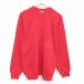 L/ б/у одежда TULTEX длинный рукав тренировочный мужской 90 годы 90s одноцветный la gran вырез лодочкой USA производства красный 25dec10