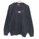 XL/ б/у одежда Jean спорт длинный рукав тренировочный мужской 90 годы 90s SRJC вышивка вырез лодочкой USA производства чёрный 26may27