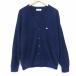 L/ б/у одежда Lacoste IZOD длинный рукав бренд 80 годы 80s one отметка Logo акрил вязаный кардиган мужской темно-синий 26jun19