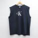 XL/ б/у одежда Calvin Klein безрукавка Vintage бренд футболка мужской 90 годы 90s большой Logo хлопок вырез лодочкой USA производства neibi