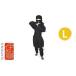 fu.... налог [ чёрный (L)] ребенок ninja костюм Iga version9 позиций комплект три слоя префектура Iga city 