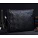  men's braided clutch bag PU leather second bag black black simple lady's man and woman use summer 