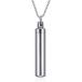 ¹͢ʡHafrita Men Capsule Pendant Necklace Silver Open Cylindrical Pendant
