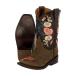 Girls Jazmin Brown Toddler Floral Embroidery Cowgirl Boots Snip  ¹͢