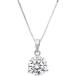 Clara Pucci 2.1 ct Round Cut Stunning Genuine Flawless White Lab Created Sapphire Gemstone 3-prong Martini Style Solitaire Pendant Necklace With 16