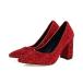Hello Shero Glitter Heeled Pumps for Women Classic Pointed Toe C ¹͢