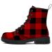���¹�͢���ʡ�ADIGOW Womens Red Plaid Boots Womens Combat Boots Ankle Booties