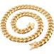 ¹͢ʡItalian Diamond-Cut Cuban Link Curb Chain Necklace for Men Gold Chun