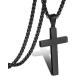 ���¹�͢���ʡ�P. BLAKE Stainless Steel Black Cross Necklace for Men Boys Cross Pen