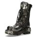 New Rock 591 S2 Men's Boots Black Flame Metallic Black Leather G ¹͢
