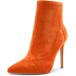 Aachcol Women Ankle Boots Stiletto High Heel Pointed Toe Stretch Boot Classic 4 Inch Orange Suede 10 M US¹͢