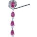 ¹͢ʡStuds For Girls Diamond Ruby 8X5Mm Gemstone Earrings For Woman Sterl