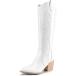 ¹͢ʡDREAM PAIRS Womens Cowboy Boots  Comfortable Pull On Zipper Chunky H
