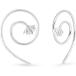 Boma Jewelry Sterling Silver Lotus Blossom Spiral Pull Through Hoop Earrings¹͢