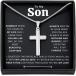 ShinyLove To My Son Gifts From Mom  Mother And Son Necklace  Son Gifts From Dad  Son Jewelry  Birthday Gift For Son Graduation Cross Necklace (Stan