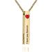 ¹͢ʡOUTANG 10K Solid Gold Personalized 4-Sided Vertical 3D Bar Necklace