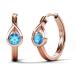 ¹͢ʡRound Blue Topaz 0.44 ctw (4.00 mm) Infinity Solitaire Women Bezel s