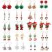 Christmas Earrings for Women Snowflake Christmas Tree Drop Earrings Set Teen Girls Christmas Theme Earrings Sets Christmas Party Dress Up (Christma