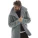 HABEN Mens Suede Leather Coat Windproof Faux Shearling Trench Co ¹͢