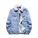 ���¹�͢���ʡ�Mens Jean Jacket Mens Sherpa Fleece Lined Denim Jacket Winter Wa