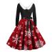 [ параллель импортные товары ]Prom Dresses for Women Goth 2023 2024 Women Plush V Neck Christm