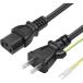  power supply cable 3 pin socket *2 pin f rug earthed line attaching 