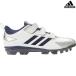 【送料無料】アディダス adidas アディゼロポイント　AC DB3458 野球ソフトボール スパイクシューズ ポイントスパイク ホワイト ネイビー 白 紺 ベルトタイプ
