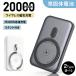 JINKEI ���K�i ���o�C���o�b�e���[ ���ő̓d�r �������S�� 20000mAh ���C�����X MagSafe �����O�t�� ��e�� ���^ �y�� �~�j iPhone  Android