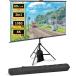 4K соответствует проектор экран 60 дюймовый 2in1 независимый тип портативный штатив тип поддержка орнамент закрытый наружный двоякое применение .. для собрание .. фильм экран складной 16