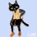  кошка значок булавка zlaperu булавка [ чёрный кошка Boy ] Kuroneko подросток джентльмен субкультура Street You moa симпатичный American Casual смешанные товары pins cat